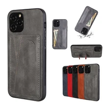 

Leather Phone Case For iphone 13 12 11 Pro Max XR X XS MAX 6 6S 7 8 Plus 13Mini Spring Bracket Anti-fall Card Wallet Cover Funda