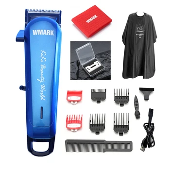 

WMARK NG-103 Professional cordless Hair cutter Hair Trimmer 6500 rpm hair clipper adjustable length with Stagger-Tooth blade