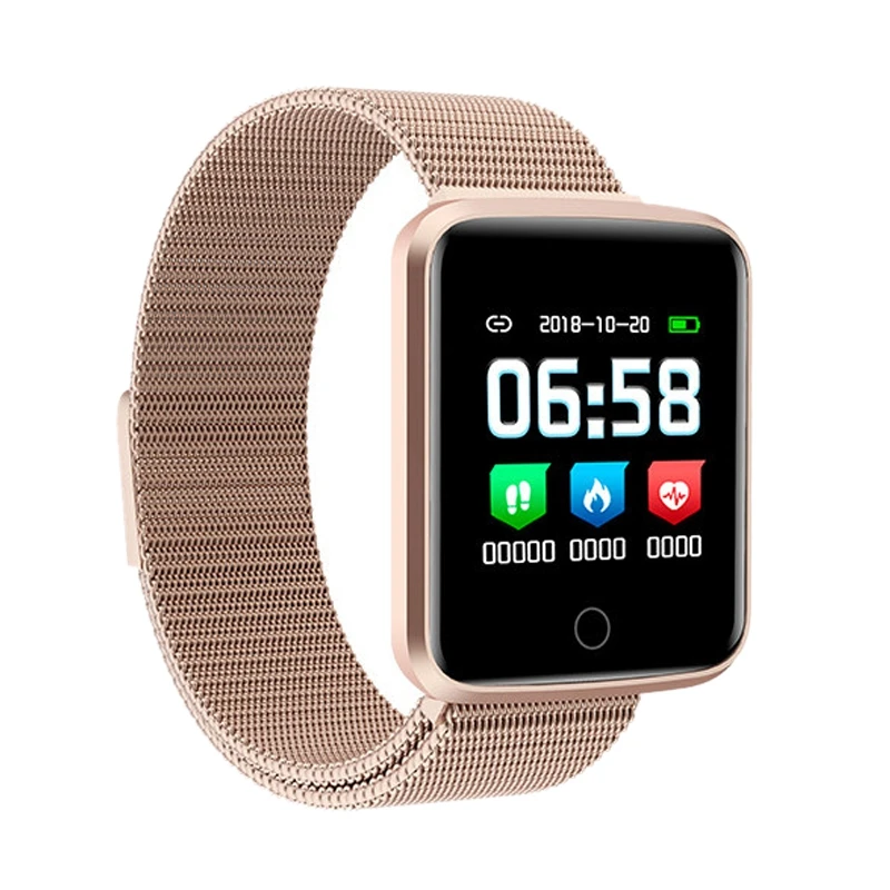 

YS18 Smart Watch Fitness Bracelet Activity Tracker Heart Rate/Blood Pressure Smartwatch Gold