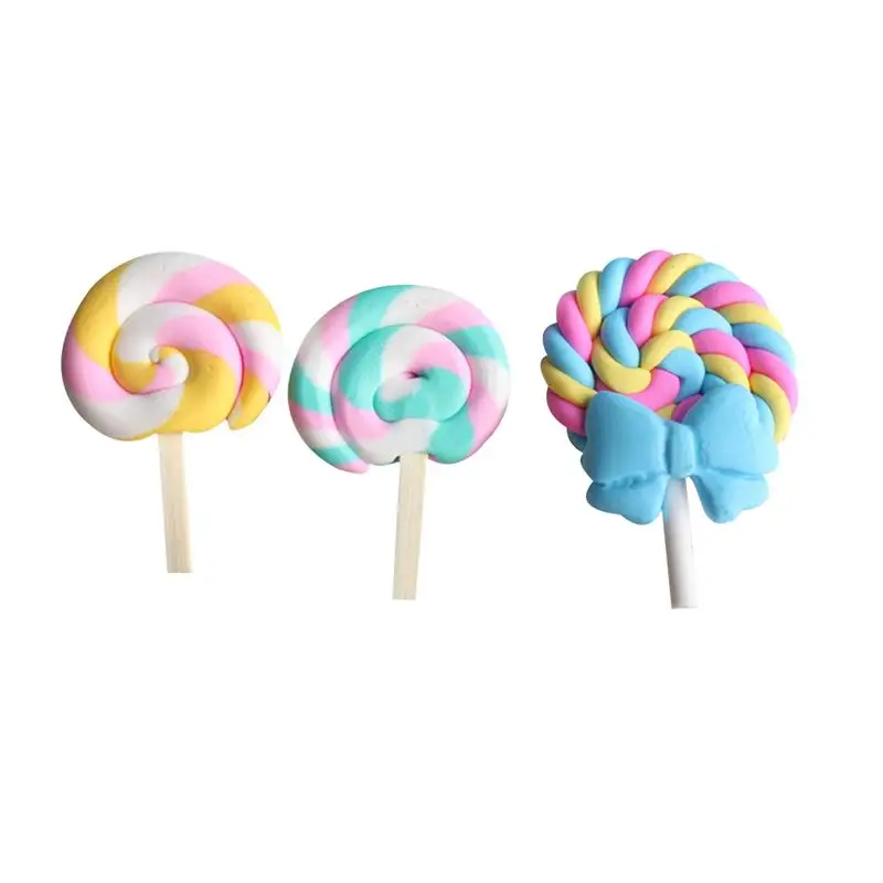 3pcs 6 шт наклейки на холодильник s Мультфильм в форме леденца магниты мягкая керамика холодильник магнитная наклейка для домашнего декора - Цвет: 3pcs