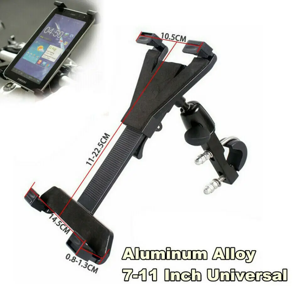 Universal 360° Scooter Motorcycle Holder Mount Stand For 7"-11" Tablet PC GPS 