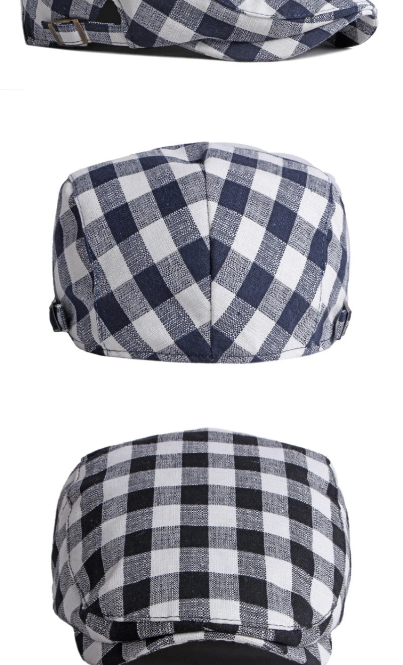 men with beret HT3664 Men Women Beret Spring Summer Beret Cap Male Female Vintage Plaid Artist Painter Beret Hat Unisex Adjustable Ivy Flat Cap golf beret cap