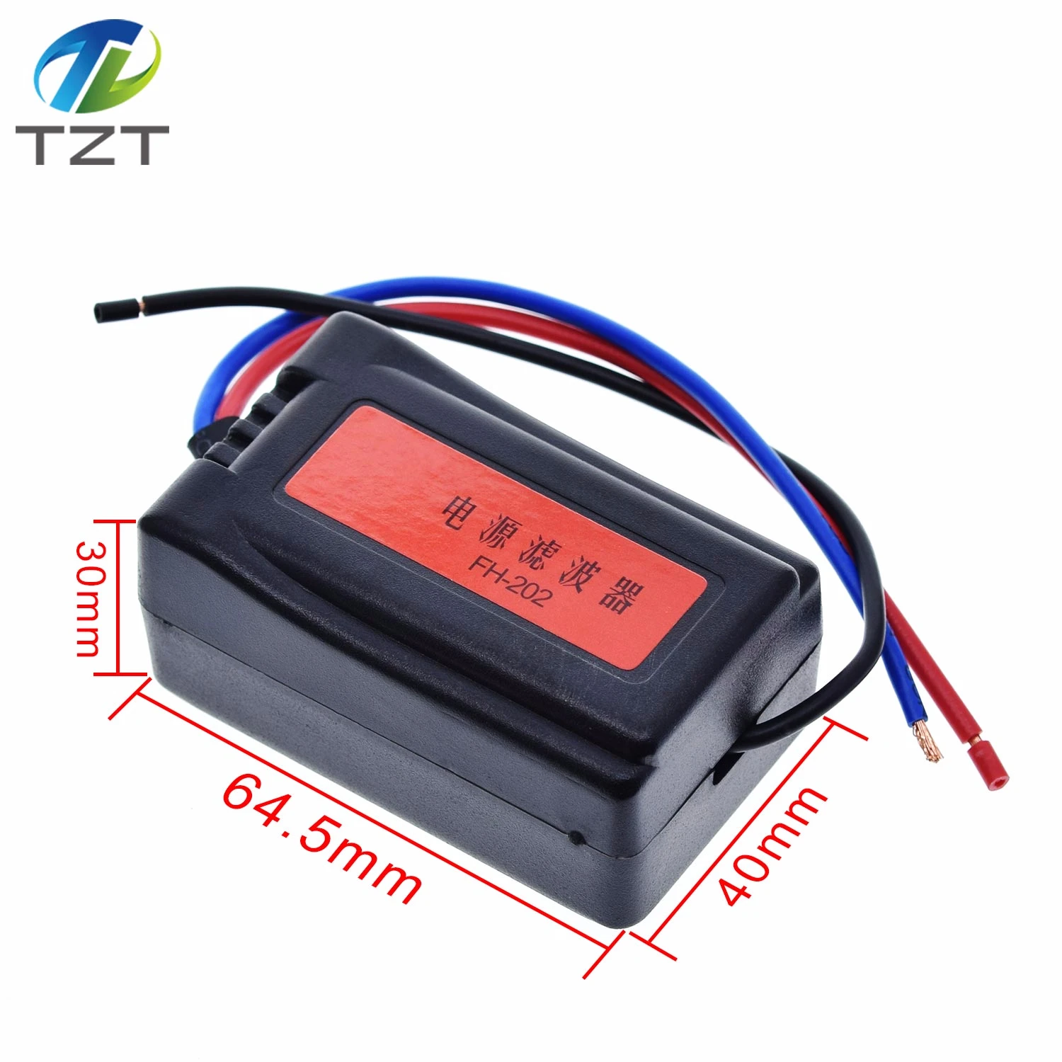 

DC 12V Power Supply Pre-wired Black Plastic Audio Power Filter for Car VEA22P Filtering For Audio DIY