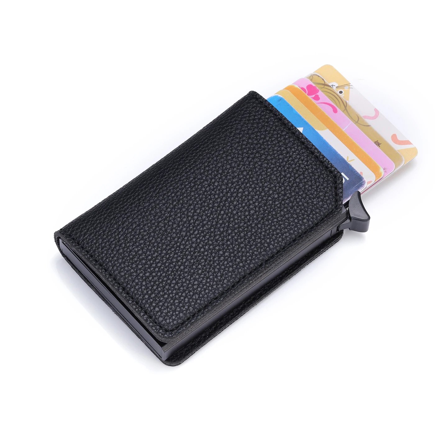 BISI GORO Carbon Fiber Anti-theft Card Holder RFID Pop-up Clutch Multi Men and Women Unisex Card Case Multi Smart Wallet