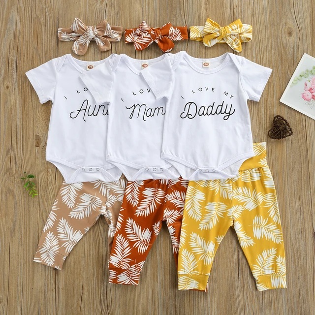 3PCS/Lot Baby Clothes Boy/Girl Baby Bodysuit Summer Clothes Solid