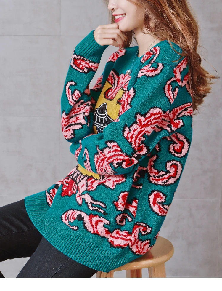 UFO Floral Embroid Graphic Green New Fall Autumn