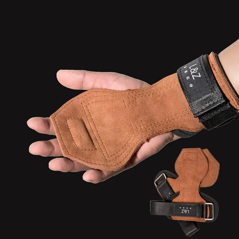 Ultra Fitness Texturiert Leder Wod Handgriffe Palm Schutz mit Handgelenkstütze 