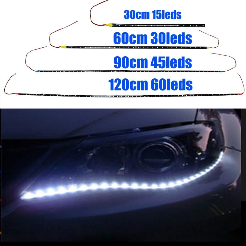 Светодиодный светильник 12 В 3528smd 120/ 90/60/30 см холодный белый водонепроницаемый