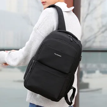

Students Laptop Backpack Men USB Charging Travel Backpack School Bag Nylon Waterproof Backpacks Large capacity Backpacks #823