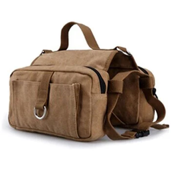 

Dog Backpack Cotton Canvas Dog Bag Travel Camping Hiking Saddle Bag Dog Backpack for Big Dog (Khaki)