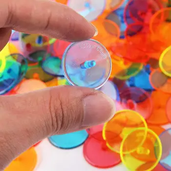 

50PCS Golf Ball mark Position Markers Assorted Color Diameter 24mm Golf Ball Mark Transparent Plastic