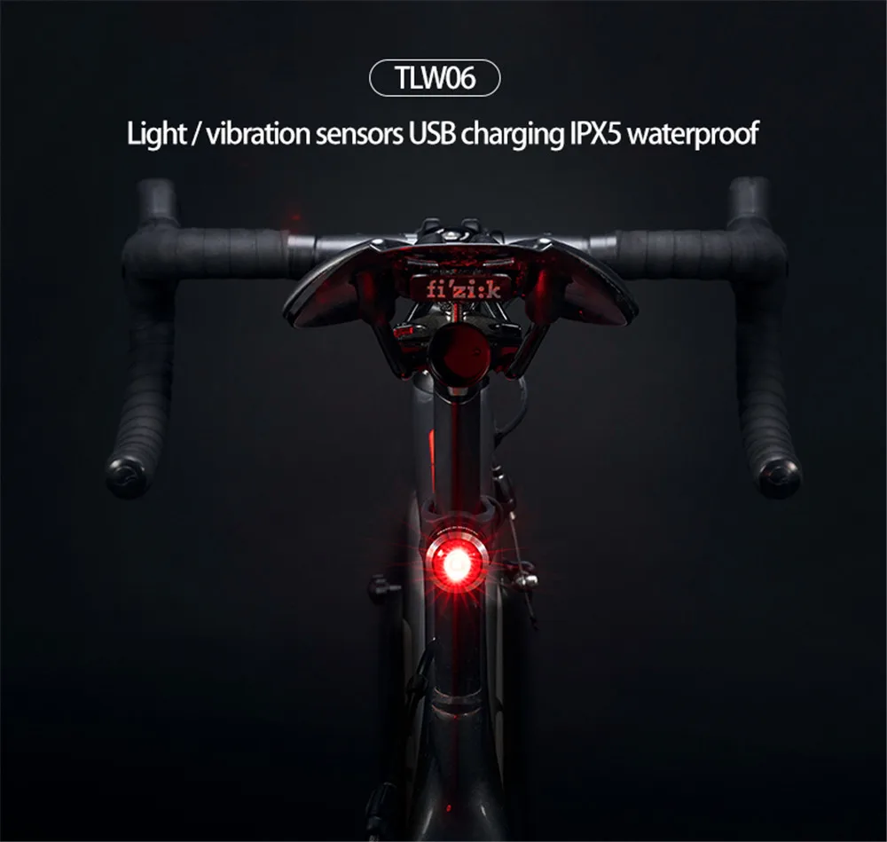 ROCKBROS USB Перезаряжаемые велосипед задний светильник Водонепроницаемый седло MTB велосипед светильник светодиодный Подседельный штырь для горного велосипеда светильник для верховой езды Предупреждение хвост светильник