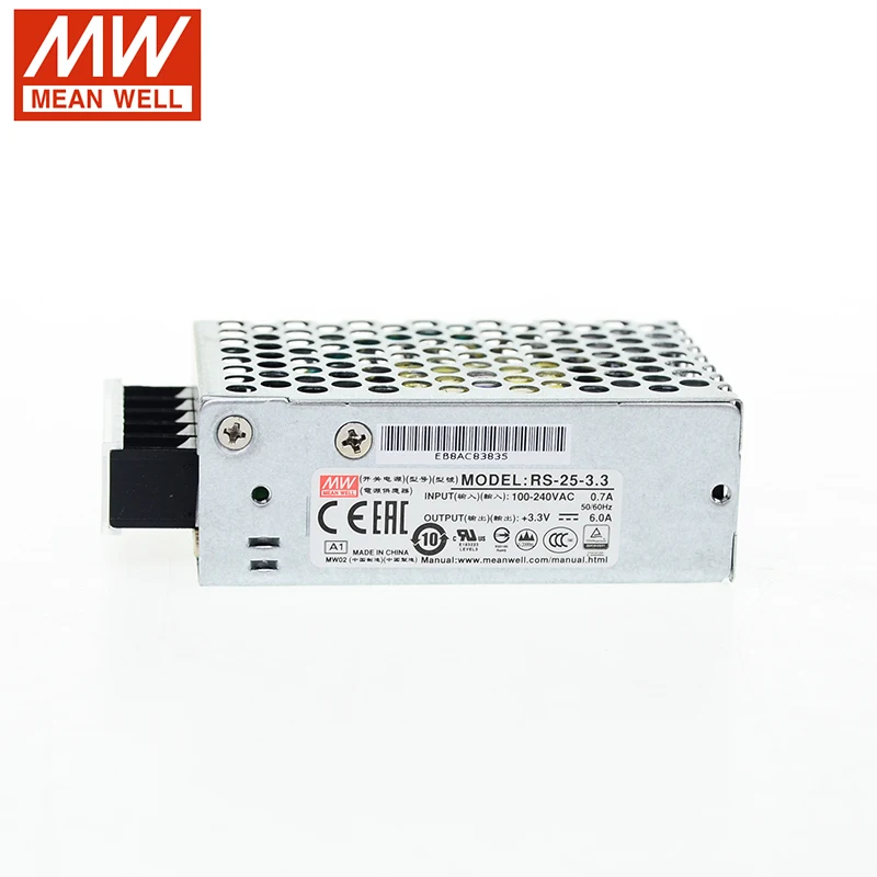 [Семь Неоновые] бренд MEAN WELL представляет RS-25 3,3 V 5V 12V 15V 24V 48V 25 Вт высокое Мощность высокая эффективность один Выход переключение Питание