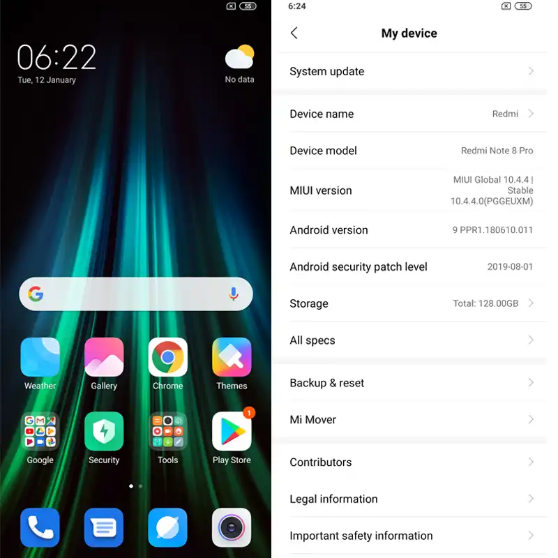xiaomi redmi note 8 print screen