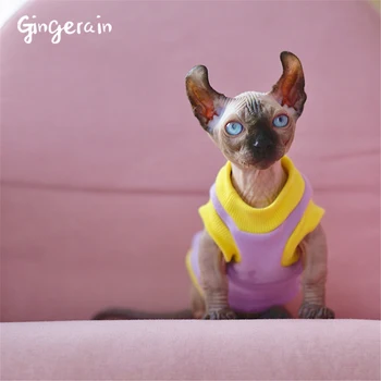

Gingerain Cute Cat Clothes Pet Clothing for Cat Fashion Pet Jacket Printed Vest Costume Cat Clothing C14
