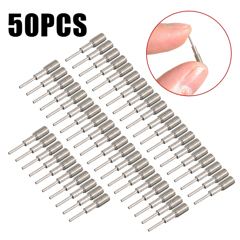 50pcs Spare Pins For Repair Watch Band Link Replacement Remover Strap Watch Link Spring Bars Adjuster Watchmaker Repair Tool Kit