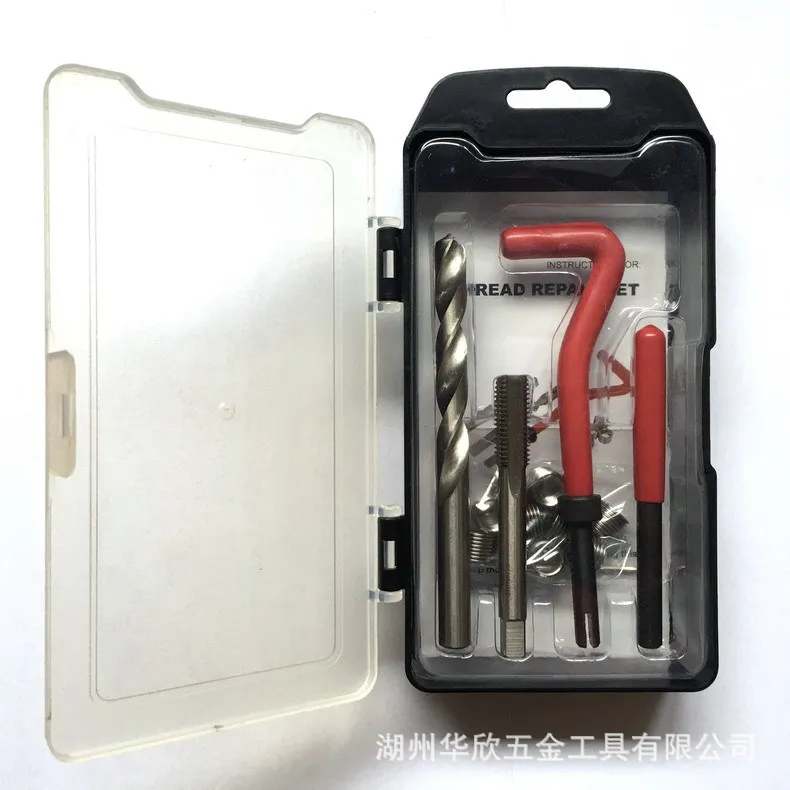 

15PC M14 Wire Sleeve Thread Repair Kit Versatile Thread Regenerator Screw Hole Slippery Car