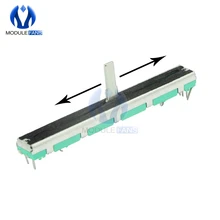 5 шт. резистор B103 10K потенциометр двойной линейный 10K B10K SC6080GH Регулировка скольжения Двойной линейный роторный углеродистой пленки