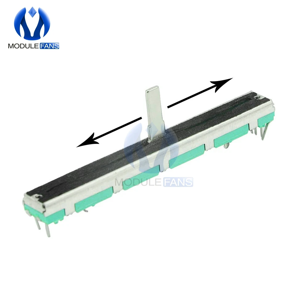 

5PCS Resistor B103 10K Ohm Potentiometer Double Linear 10K B10K SC6080GH Slide Adjustment Double Linear Rotary Carbon Film