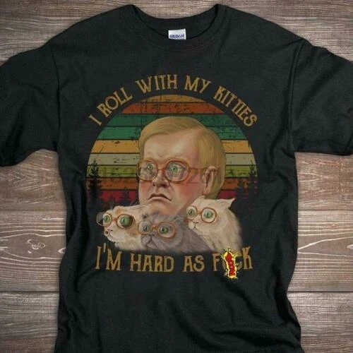 

Bubbles Trailer Park Boys I Roll With My Kitties T Shirt Black Cotton Men S-6XL Cartoon t shirt men Unisex New Fashion tshirt