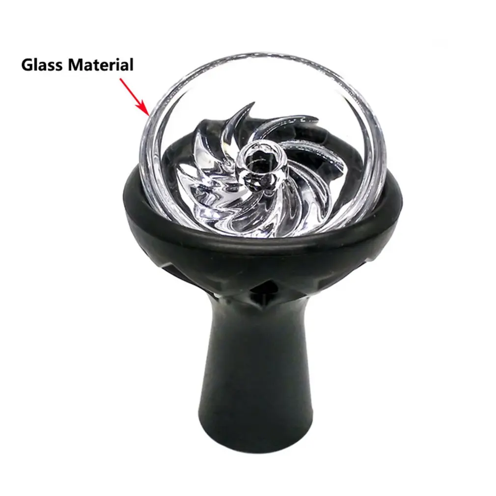Shisha Tobacco Bowl Refractory Glass Silicone Hookah Bowls for Sheesha Chicha Narguile Cachimba Accessories Smoke Water Pipe