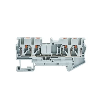 

Din Rail Terminal Block PT2.5-QUATTRO 4 Conductors Electrical Wire Spring Connection Push In Conductors 10pcs Wire Connector