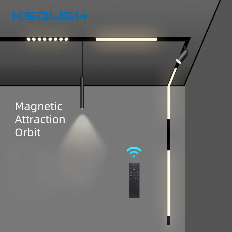 

Dimmable Ceiling Ceiling Rail Spotlight Magnetic LED Track light Living Room Kitchen Bedroom LED lamp With Remote Touch Control