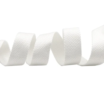 

David accessories 25mm 45yard White Thick Cotton Ribbon Fabric Gift Wrapping DIY Sewing Clothing Packaging,45Yc12603