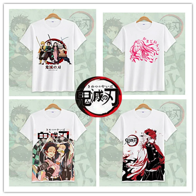 Аниме Demon Slayer Kimetsu No Yaiba Tanjiro Kamado костюм для косплея Летняя Повседневная футболка