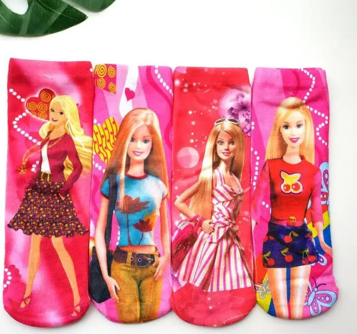Hot Toys Cartoons Design Kids Mid-Length Socks Frozen Elsa Anna Princess Sofia Cars Mickey  Children Favorite Socks 4