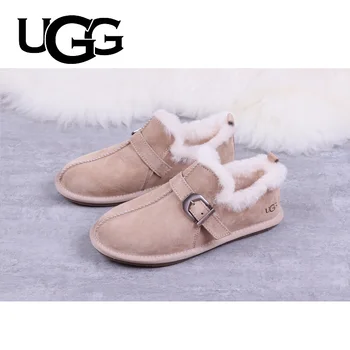 

UGG Fur Warm Winter Shoes Original Flat Slip-on Snow For Women Casual Loafers Plus Size Winter Shoes 1017706