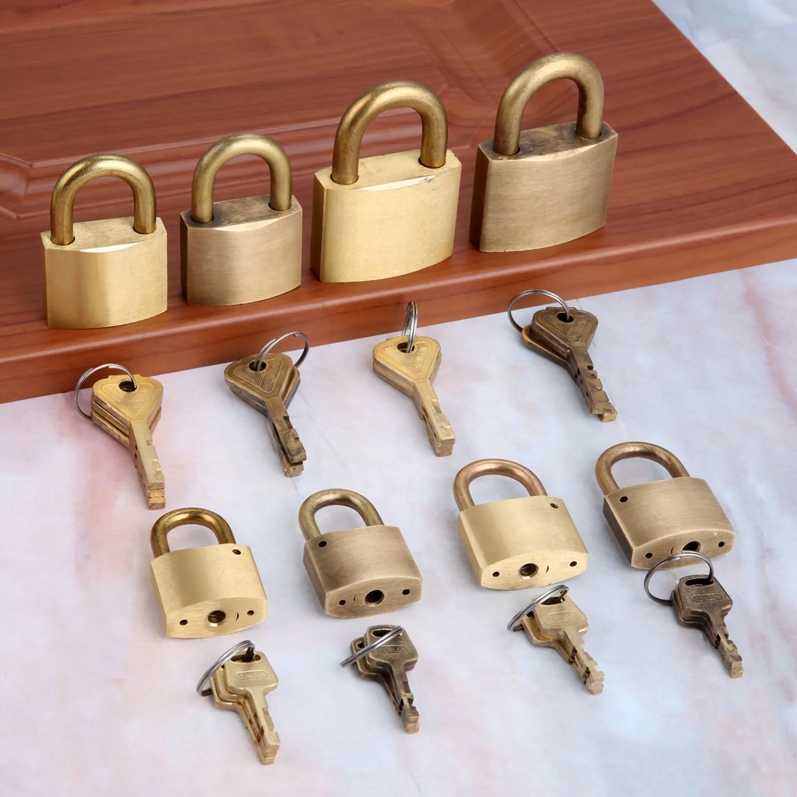 30/35/40/50mm Brass Hasp Padlock Fit For Drawer Door Cupboard The Closet Wardrobe Wood