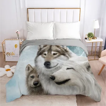 

3D Custom Design Wolf Pattern Duvet Covers Comforter Case Quilt Cover Bedding Sets Quilt Cover 265*230cm King Size Bedding Sets