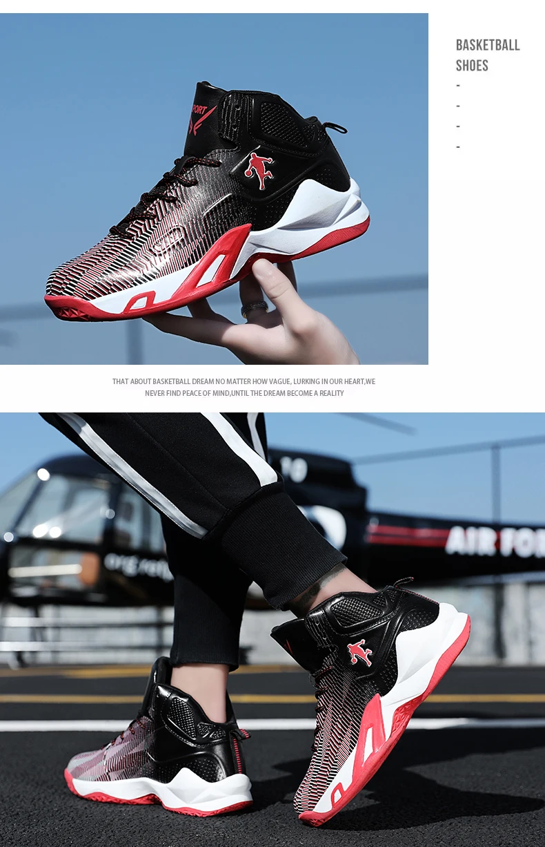 Мужские амортизирующие баскетбольные кроссовки Jordan большого размера, баскетбольные кроссовки, Нескользящие высокие кроссовки, мужские дышащие баскетбольные ботинки