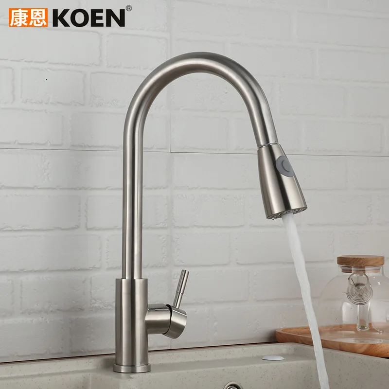 

304 Stainless Steel Take Pull Kitchen Water Tap Hot And Cold Dish Washing Basin Water Tank Water Tap