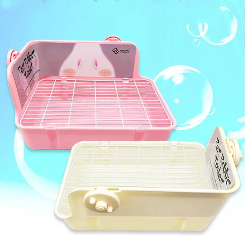 Bandejas de arena para mascotas gato Conejo, Hamster, esquina, inodoro, entrenamiento para caja de arena para mascotas, bandeja para Animal PEQUEÑO