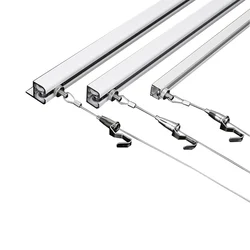 (Pack/2sets) 1 M Long U shape Aluminum Alloy Track Railway with Rope Hook for Wire Cable Displays,Shop Fittings ,Shelving
