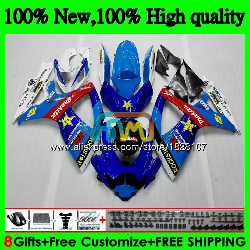 600/750CC для SUZUKI GSXR 600 750 CC GSX R750 GSX-R600 06 07 37BS. 14 GSXR600 GSXR-750 светильник синий K6 GSXR750 2006 2007 обтекатели