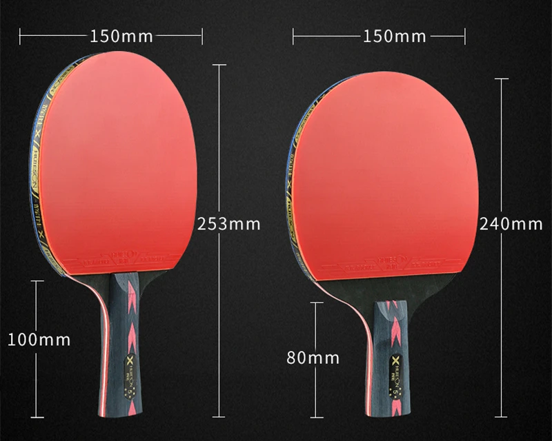 HUIESON 5 Star набор ракеток для настольного тенниса ракетка для пинг-понга Премиум углеродное волокно короткая ручка длинная ручка с сумкой для детей