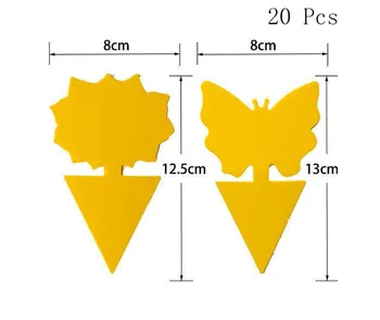 

20 Pcs Sticky Fly Trap Yellow Dual-Sided Gnat Glue Trapper Sticky Bug Trap Disposable Insect Catcher Sticky Board