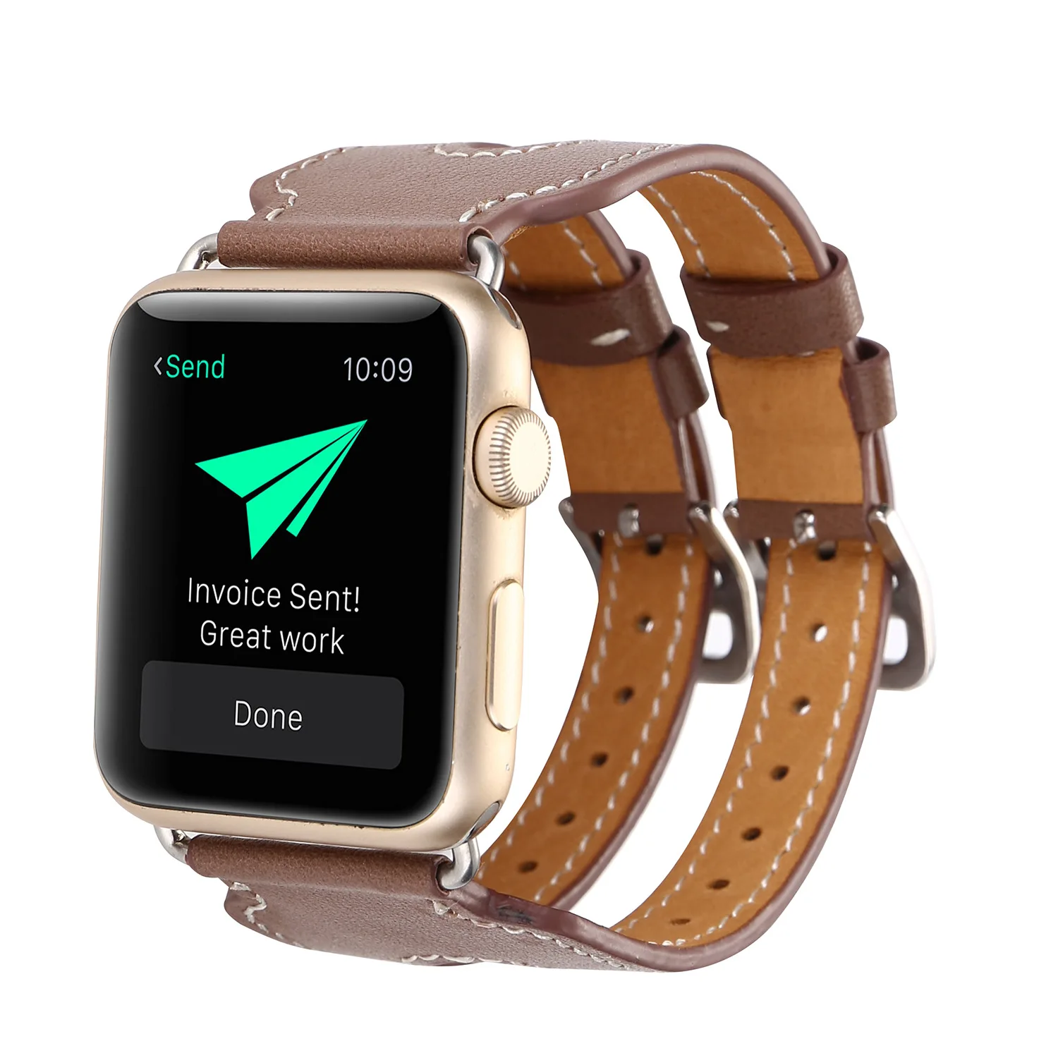 Ремешок для Apple Watch 4, 3, 2, 1, для Apple Watch, браслет с двойной пряжкой, для Iwatch, ремешок, деловые, вечерние, мужские, для Apple Watch, ремешок - Цвет: D