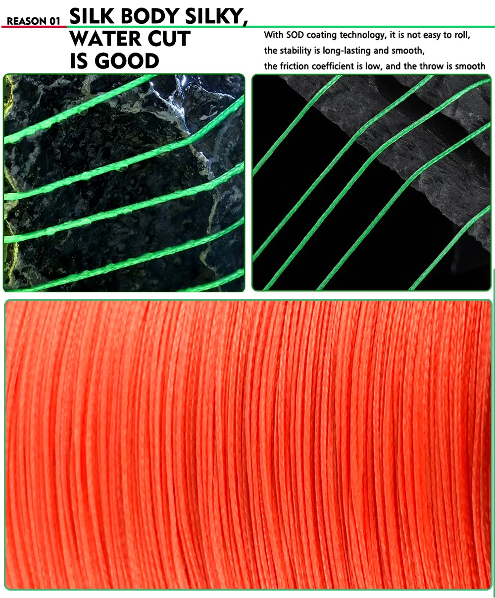 PE Braided Wire 8/4 Strands Multifilament Japanese Fishing Line