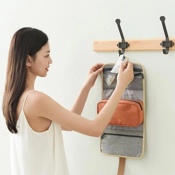 

Travel Make Up Packaging Toiletry Bag Portable Cosmetic Wash Hook Bags Large Capacity Storage BagWaterproof Travel Accessories