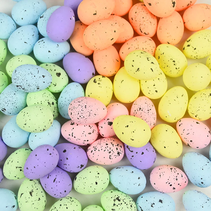 Kids Gift Craft Easter-Eggs Favor 4cm-Foam Painted DIY Home-Decor Party 20pcs Bird-Pigeon-Eggs