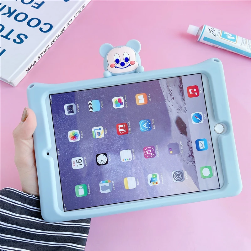 3D мультяшный силиконовый детский чехол для iPad 4 Air 2 9 7 2017 2018 ipad mini 1/2/3/4/5 Pro с