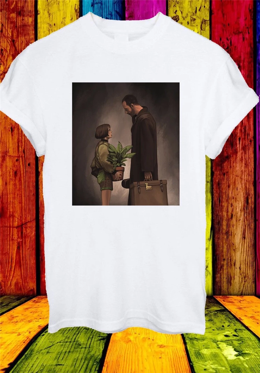 

Leon Matilda The Professional Jean Reno Movie Film Men Women Unisex T-Shirt 756 Hip-Hop Tee Shirt