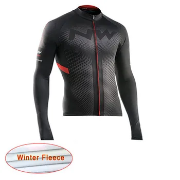 

2020 NW Pro Men's Cycling Jersey, Polar Fleece Warm Winter Jersey for Cycling, Long Sleeve Cycling Jersey, Maillot Uniform