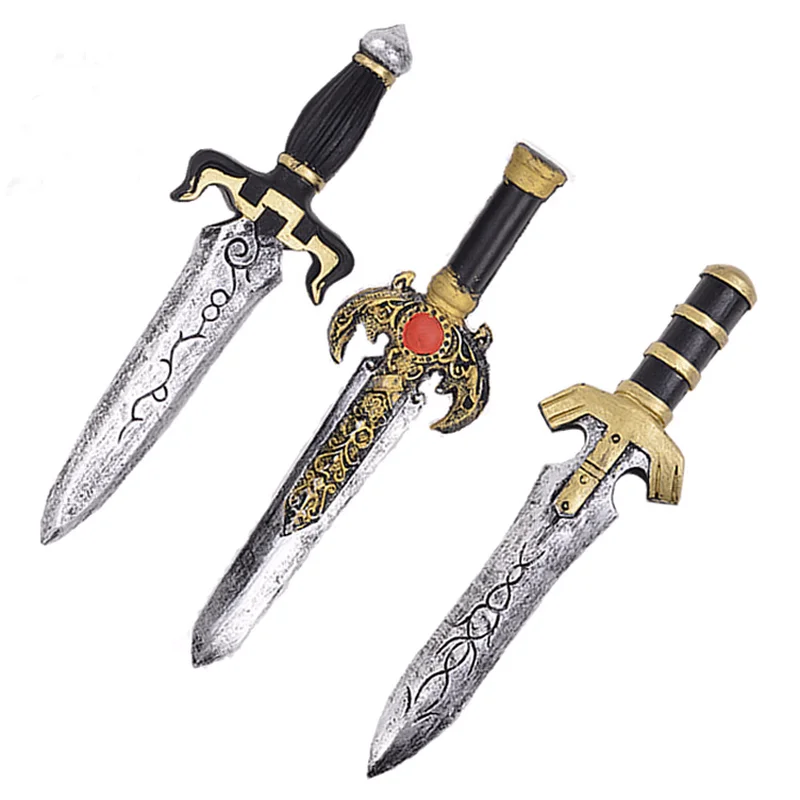 

2019 New Toy Knife Cos Prop Knife Child PU Safety Soft Glue Short Sword Film Simulation Weapon Manufacturer Wholesale