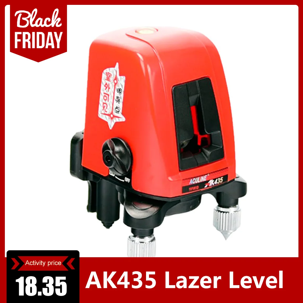 

AK435 Mini Portable 360 Degree Lazer Level Self-leveling Cross Laser Line 2 Line 1 Dot Horizonatal Vertical Red Line Lazer Level