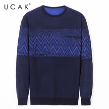 UCAK Brand Men Clothes Sweaters 2020 Autumn Winter Fashion Warm Pullover Homme Streetwear O-Neck Sweater Casual Clothing U1082
